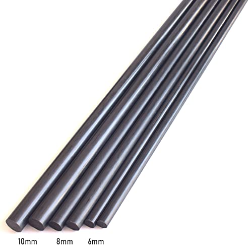 cncarbonfiber 2pcs 10mm Carbon Fiber Rods 10x420mm,10mm Solid Carbon Fiber Tube(pultrusion) Length 420mm - Image 4