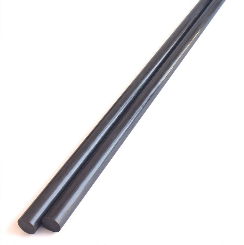 cncarbonfiber 2pcs 10mm Carbon Fiber Rods 10x420mm,10mm Solid Carbon Fiber Tube(pultrusion) Length 420mm - Image 1