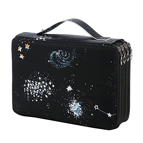 Lbxgap Portable Colored 200 Slots Pencil case Organizer with Printing Pattern for Watercolor Pens or Markers, Pencil Case Organizer for Artist - Image 1