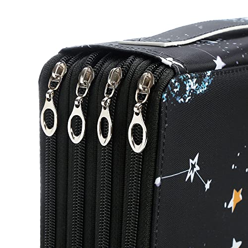 Lbxgap Portable Colored 200 Slots Pencil case Organizer with Printing Pattern for Watercolor Pens or Markers, Pencil Case Organizer for Artist - Image 5