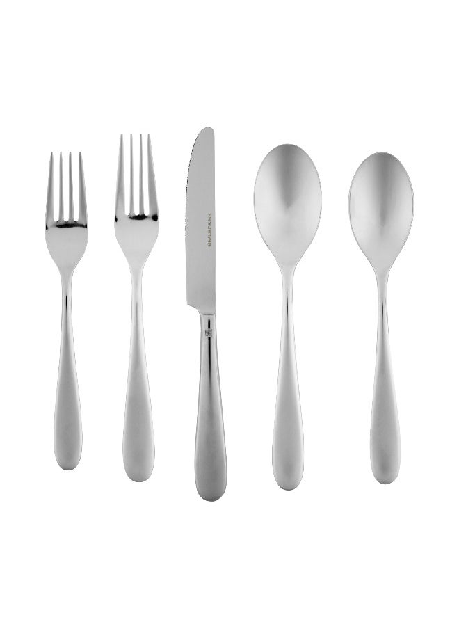 Restaurantware Sovereign Silverware Set, 10 Piece Heavy-Duty Cutlery Set - 18/10 Stainless Steel, Service For 2, Durable Flatware Set, Dishwashable, For Homes Or Restaurants  - Image 1