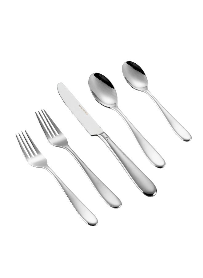 Restaurantware Sovereign Silverware Set, 10 Piece Heavy-Duty Cutlery Set - 18/10 Stainless Steel, Service For 2, Durable Flatware Set, Dishwashable, For Homes Or Restaurants  - Image 2