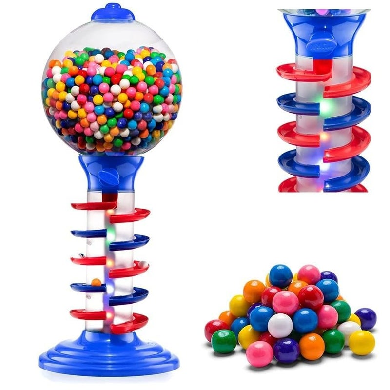 Playo Big Light and Sound Spiral Gumball Bank - 21" - Gumballs Included - Kids Twirling Style Candy Dispenser - Birthday Parties, Novelties, Party Favors and Supplies (Blue) - Image 1