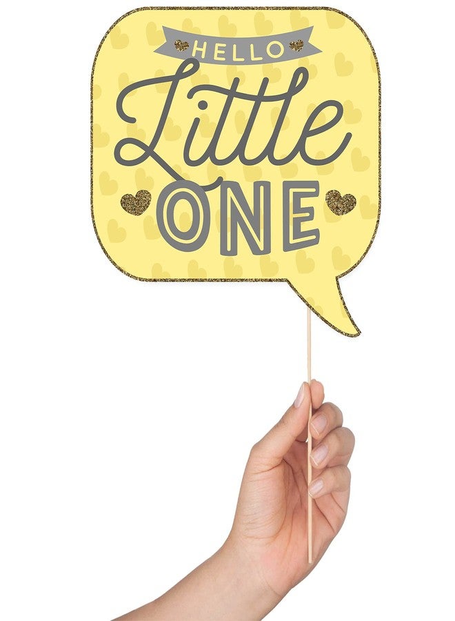 Outside The Booth Baby Shower Photo Booth Props - 41-pc Photo Booth Kit with 8 x 10-Inch Sign, 60 Adhesive Pads, 45 Sticks - Baby Shower Decorations - Unisex Gender Neutral - Image 3