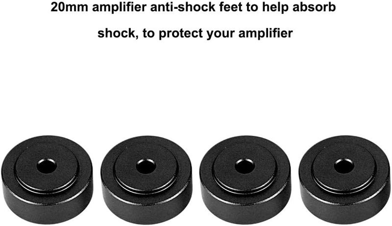 Wendry Aluminum Alloy Anti Vibration Amplifier Feet, 4PCS Speakers Stand Feet Shock Absorber Amplifier Pads Feet (208mm)(Black) - Image 2