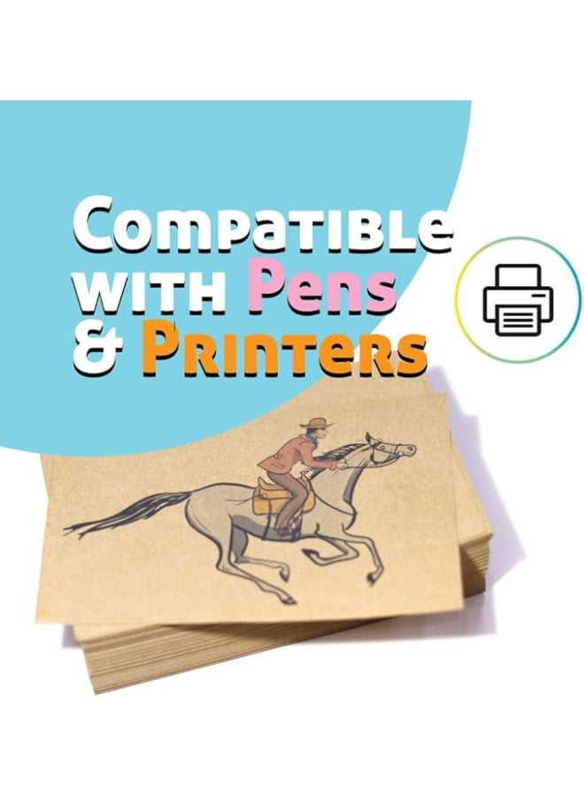 فيرستنوك مجموعة من 200 ورقة من ورق كرافت ريفي مقاس 4×6 بوصة - ورق كرافت فارغ للعلامات اليدوية، وتدوين اليوميات، وسجلات القصاصات، وإدراج الهدايا - Image 4