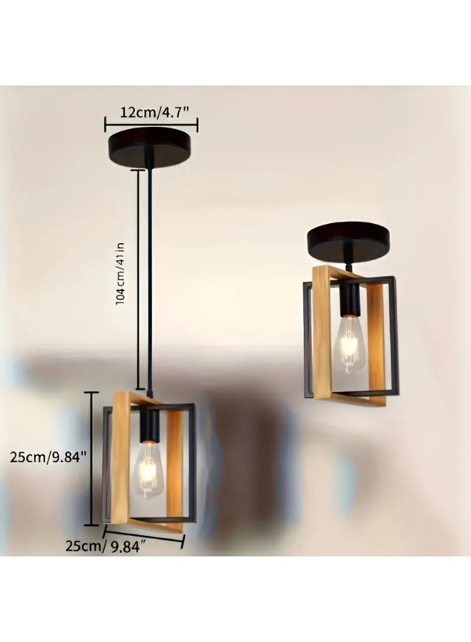 Modern Industrial Vintage Iron Ceiling Light, Suitable for Hallway, Bedroom, Kitchen, Balcony, Hotel, Study Room, Staircase, Requires Hardwiring - Image 2