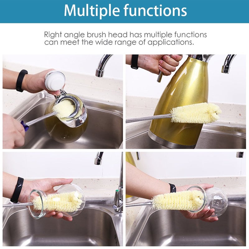 FRMARCH Long Bottle Brush Cleaner -16" Bottle Cleaning Brush Flexional Water Bottle Cleaner Washer Tool for Water Bottles,Cup,Tumblers or Wine Stemware - Image 4