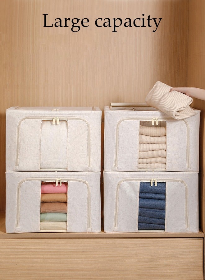 DUNISO Clothes Storage Organizer, Visible Drawer Organizers，Foldable Closet Organizer Bins，Moisture and Mold Prevention，with Clear Window，Zippers and Handles，for Shirts, T-Shirts, Kids Jeans, Scarves, And Baby Clothes，40*30*20cm - Image 4