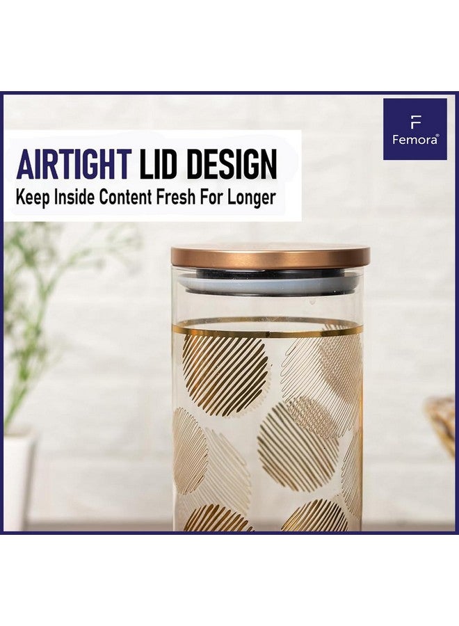 Femora Femora Borosilicate Round Glass Jars for Kitchen| Kitchen Storage Jars| Stainless Steel Airtight Lids | 1 Year Warranty|Jars for Snacks, Fry Food, Masala, Spice, Pickles, Cookies| 1500ml | Set of 2 - Image 4