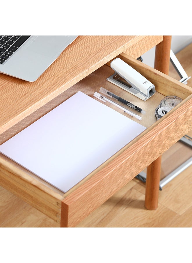 Generic - Thickened Transparent Drawer Mat Paper Heat Insulation Moisture Proof Table Pad Wardrobe Cabinet Shoe Cabinet Mat-Color:Transparent Black-Flat Dot-Specifications:50*200cm - Image 1