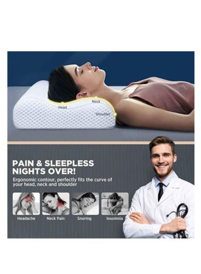 ACLIX White Contour Memory Foam Pillow Size: Standard - Image 2