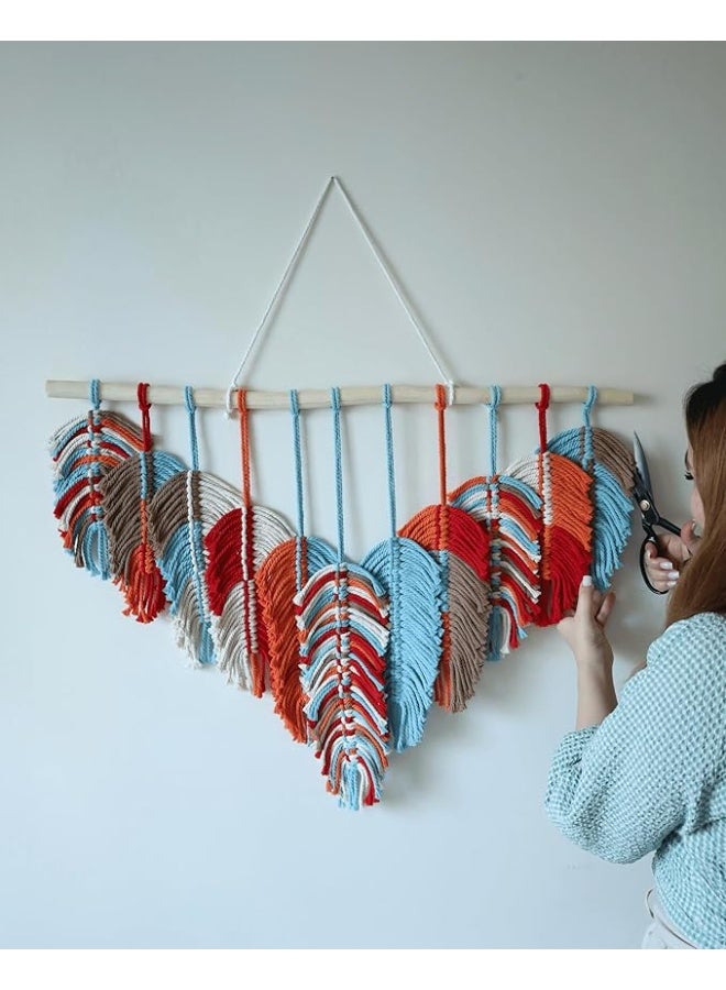 انتيكيانو مكرمية جدارية – ديكور يدوي من القطن – المقاس ‎80×63.5‎ سم. - Image 1