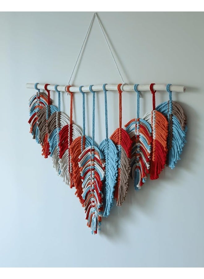 انتيكيانو مكرمية جدارية – ديكور يدوي من القطن – المقاس ‎80×63.5‎ سم. - Image 3