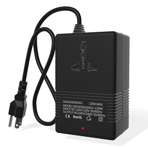 Dadaodadao 120Watts, Voltage Converter 110v to 220v, 110 to 220 Voltage Converter, Transformador de 110 a 220, Step up Transformer 110v to 220v, Applicable to Appliances with a Power of 120 Watts or Less - Image 1