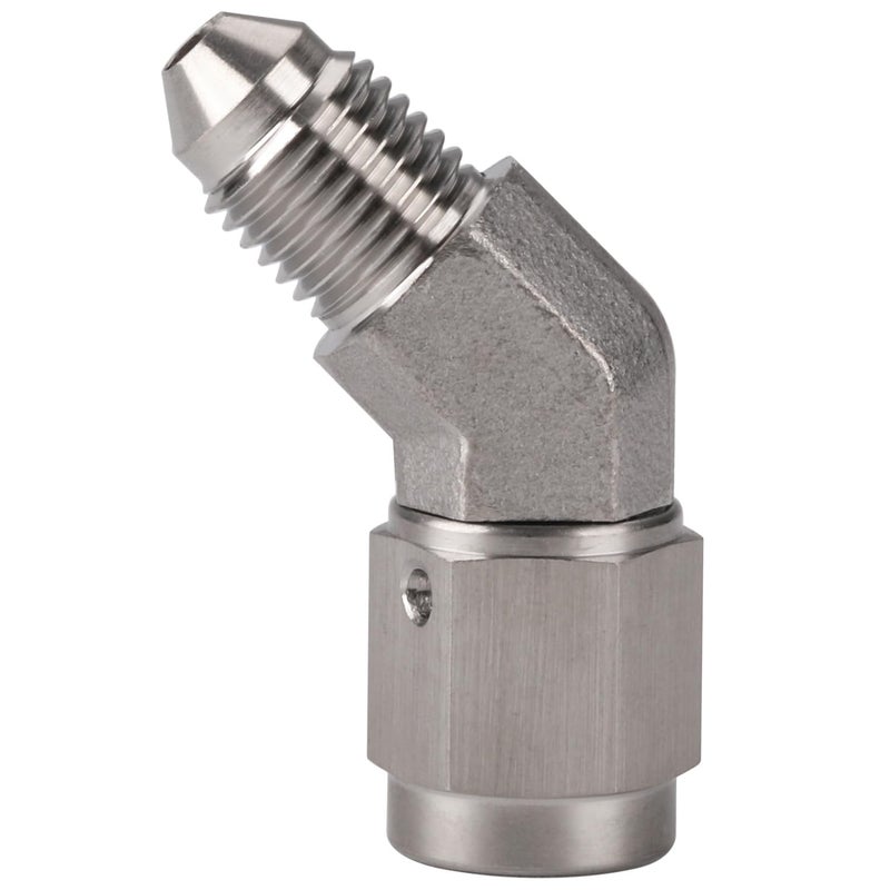 Podavelle 3AN Male to 3AN Female 45 Degree Swivel Stainless Steel Brake Fitting Adapter Coupler - Image 2