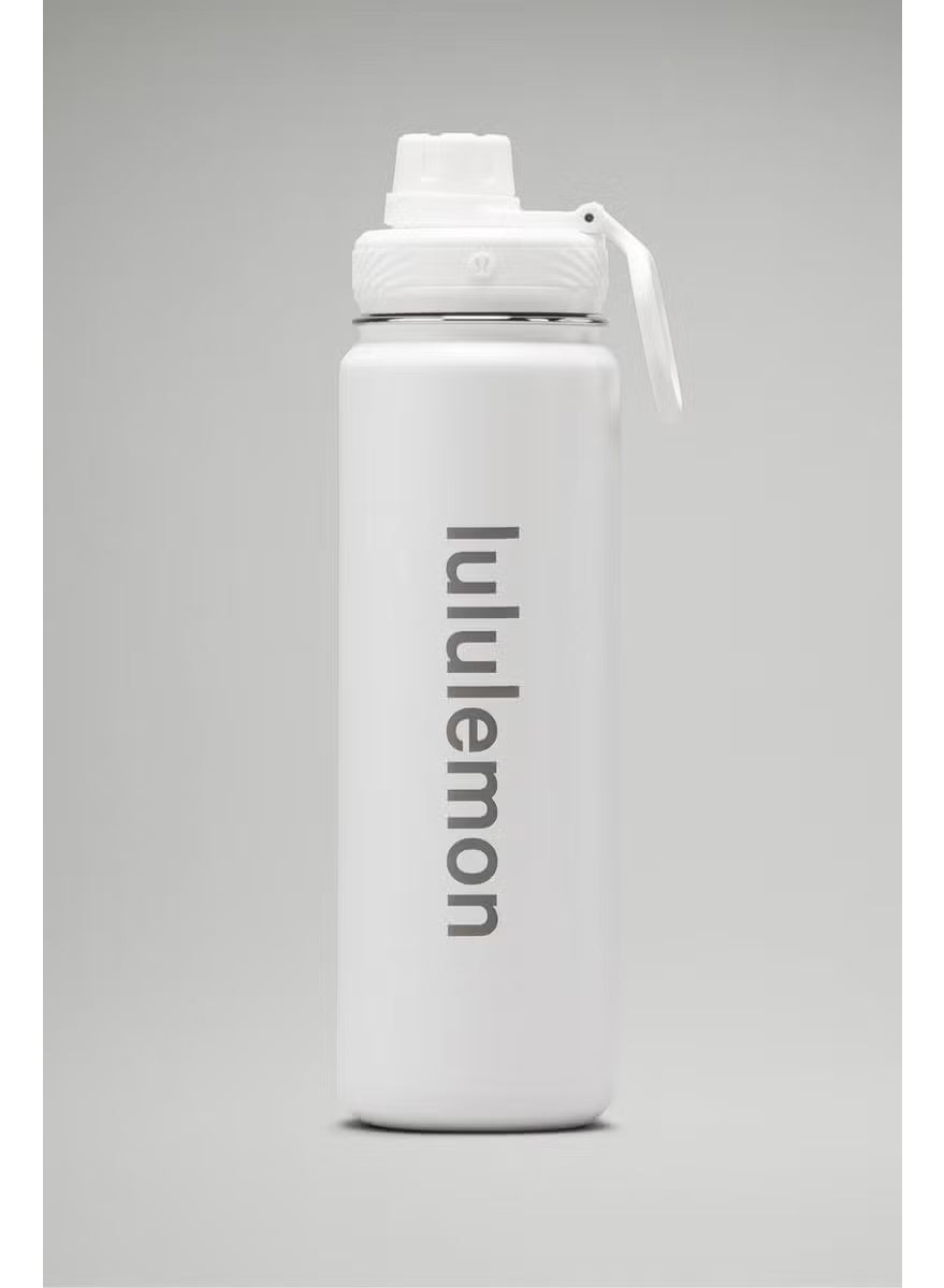 lululemonStainless steel sports vacuum insulated water bottle, suitable for holding water, iced tea, hot tea, etc., with a capacity of 710 milliliters.