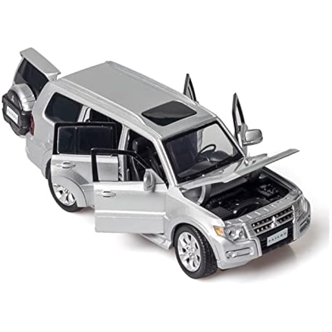 1/32 FOR MITSUBISHI PAJERO V97 ALLOY CAR MODELS TOY SIMULATION OFF ROAD VEHICLE MODEL FRONT WHEELS ARE STEERABLE KIDS CHILDREN GIFTS (COLOR : WHITE NO BOX) - Image 4