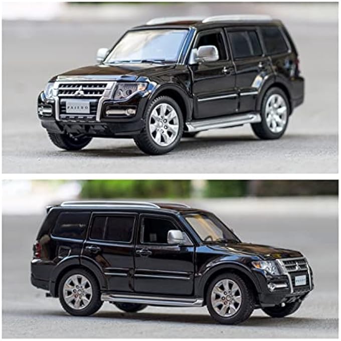 1/32 FOR MITSUBISHI PAJERO V97 ALLOY CAR MODELS TOY SIMULATION OFF ROAD VEHICLE MODEL FRONT WHEELS ARE STEERABLE KIDS CHILDREN GIFTS (COLOR : WHITE NO BOX) - Image 5