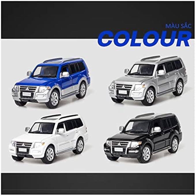 1/32 FOR MITSUBISHI PAJERO V97 ALLOY CAR MODELS TOY SIMULATION OFF ROAD VEHICLE MODEL FRONT WHEELS ARE STEERABLE KIDS CHILDREN GIFTS (COLOR : WHITE NO BOX) - Image 2