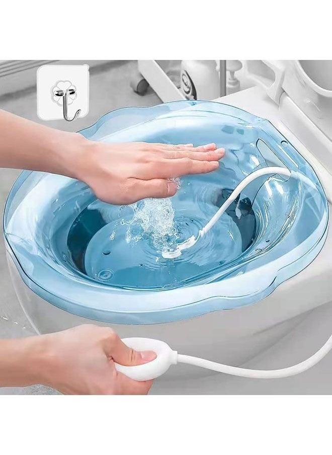 Arabest - Sitz Baths for toilet Seat,Sitz Bath for Postpartum Care Sitz Bath for Hemorrhoids with Flusher Pregnant Women Yoni Steam Seat,Soaking Basin Ues for Inflammation Treatment,Fits Universal Toilet - Image 1