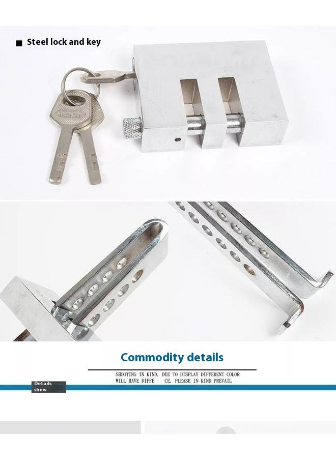 Generic 8 Holes Anti-Theft Car Clutch Pedal Lock，Anti-Theft Car Brake Clutch Lock Stainless Steel Safety Tool Heavy Duty Auto Car Brake Lock with 3 Keys  - Image 2