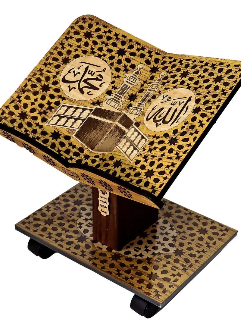 سندس حامل القرآن هذا مزين بنقوش فسيفساء دمشقية معقدة وأنيقة حخم وسط - Image 3