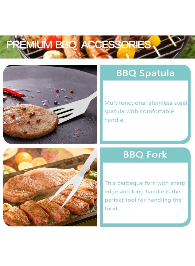 Home Care 5Pcs BBQ Grill Accessories Set, Multifunctional Stainless Steel Barbecue Tools Set in Case for Outdoor Picnic, Camping, Smoking, Grilling - Image 3