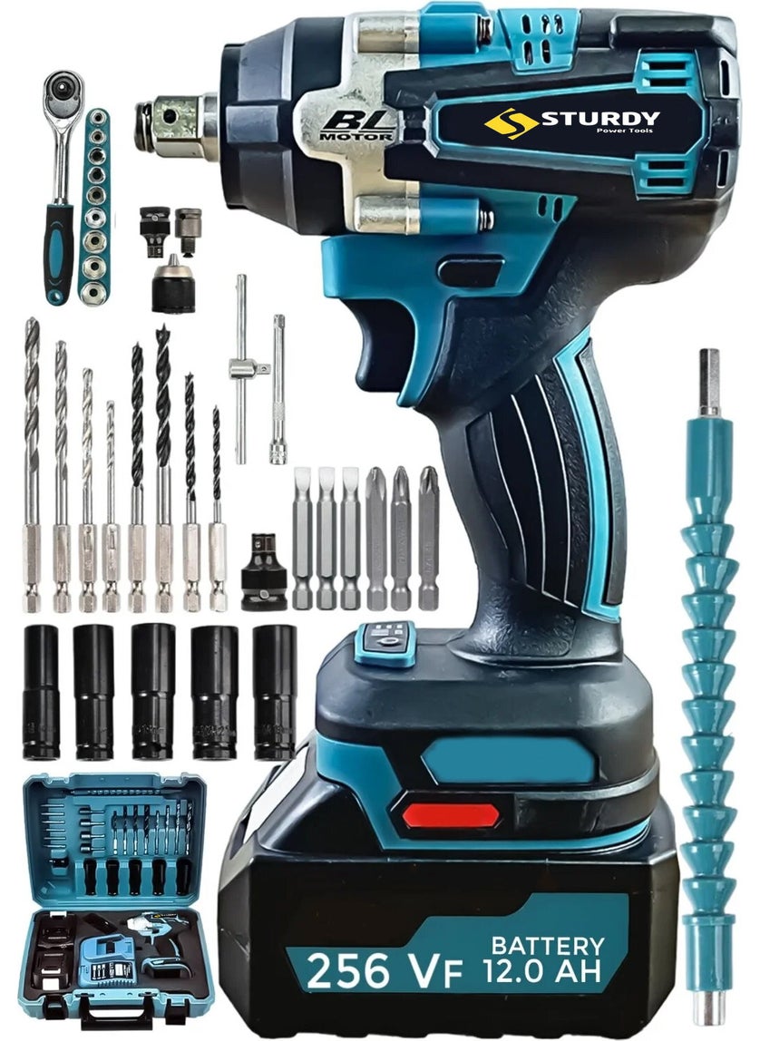 Nut Remover Brushless Motor 256 Vf 12 Ah 560NM 41 Piece Full Set Nut Remover and Crimper Machine