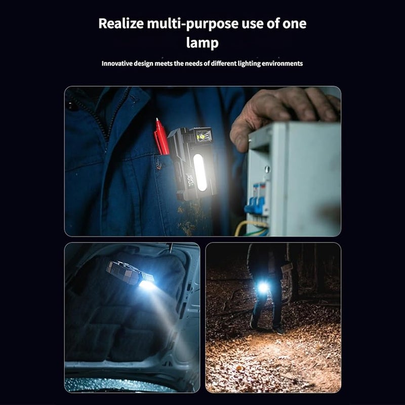 Rotating LED Work Light Portable Flashlight for Outdoor Activity and Emergencies - Image 3