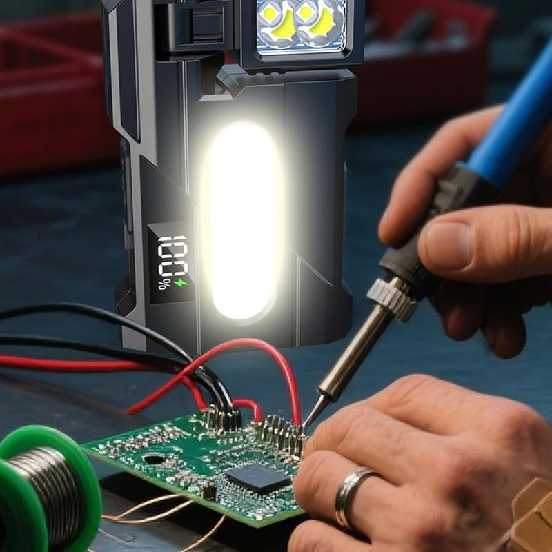 Rotating LED Work Light Portable Flashlight for Outdoor Activity and Emergencies - Image 4