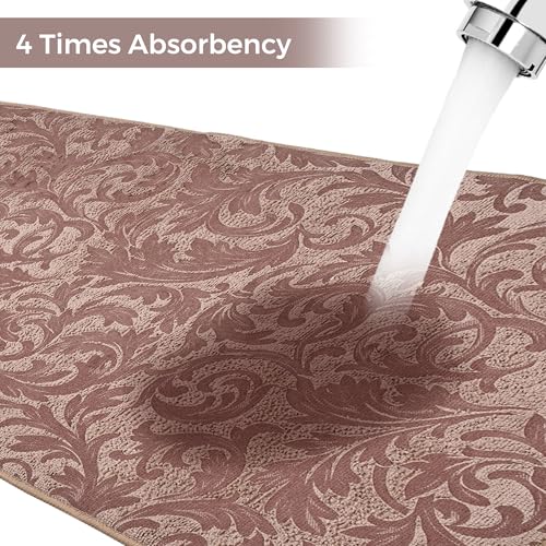 Sakoraware Super Absorbent Wet Water Draining Microfiber Dish Drying Mat (40x80 cm,Set of 2, Multicolor)| Non-Slip |Quick Dry Splash Proof Placemat for Kitchen Utensils Sink Countertop |Reversible - Image 5