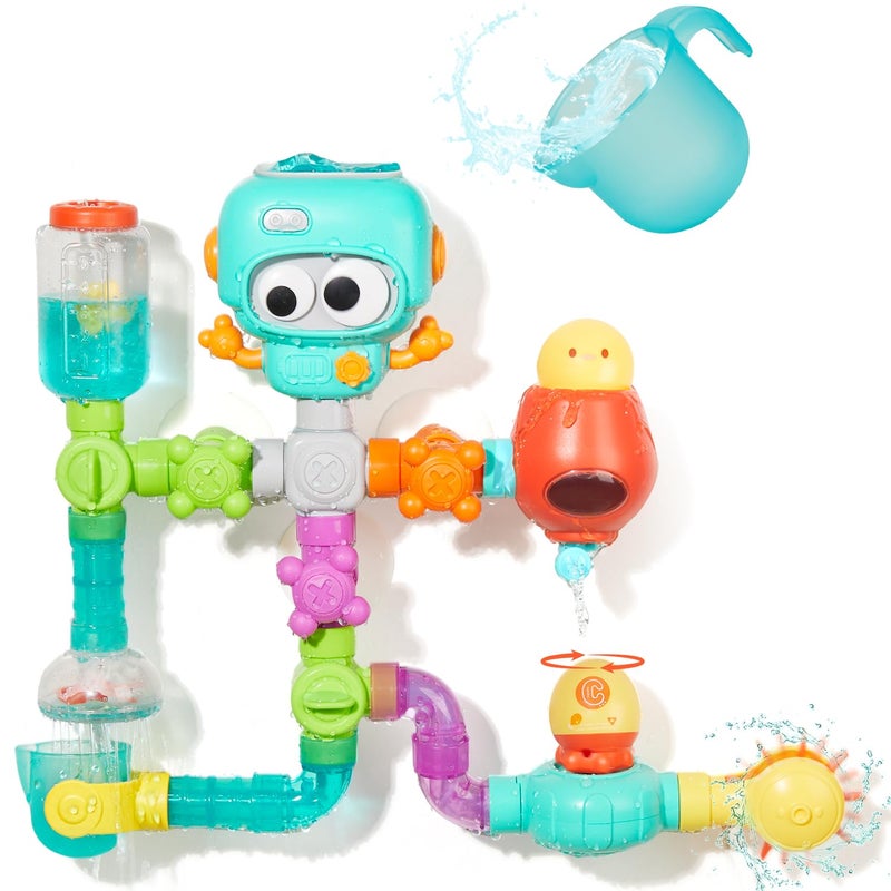 AMCHSURI Bath Toys for Kids Ages 48 STEM 27 Pack DIY Water Pipe Assembly Kit with Suction Cups MoldFree Educational Bath Toys KidToddler Bath Toy with Interactive Features for Cognitive Development - Image 3