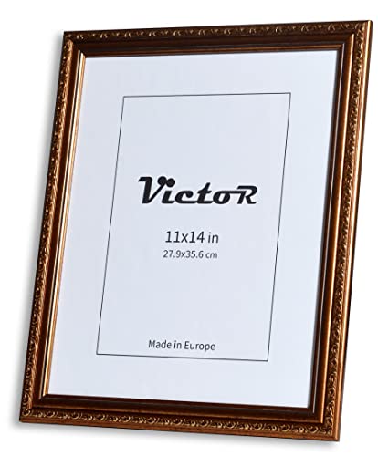 VictoR Picture Frame Chagall 11x14 in Brown Gold Vintage Baroque Style Shatterproof Acrylic Glass Antique Home Decoration - Image 3