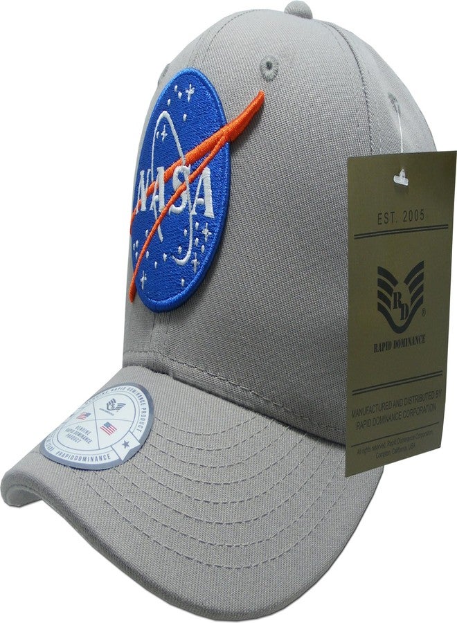 Rapid Dominance NAS5-MB-GRY Meatball NASA Deluxe Cap; Gray - One Size
