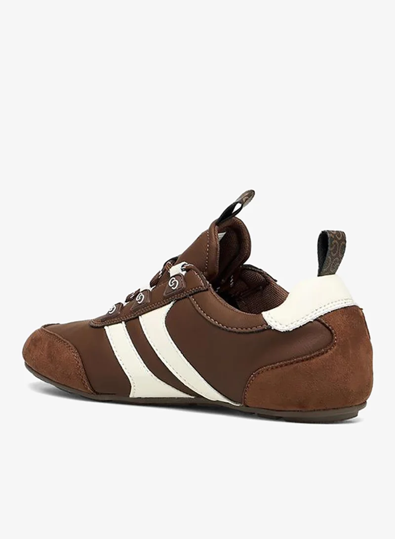 Celeste BROWN Women Panelled Lace-Up Ankle Sneakers for Women | Best Price UAE