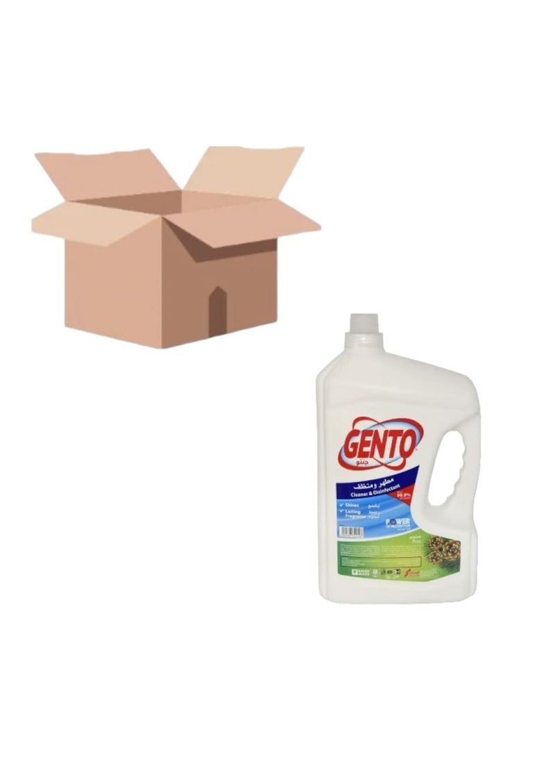 GENTO Carton of floor disinfectant and sterilizer with pine scent, 3 liters * 6 gallons