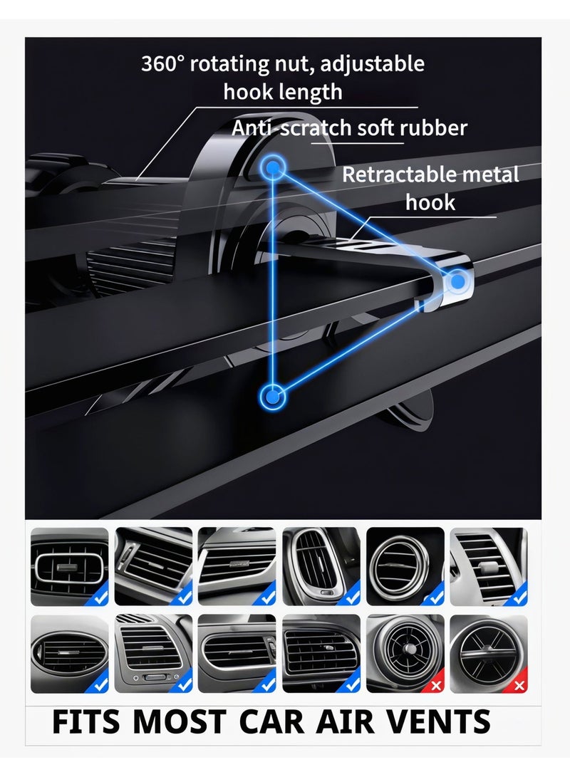 MagSafe Car Mount, Magnetic Phone Holder with 360° Rotation – Air Vent Friendly for iPhone 17/16/15/14/13 ,Samsung Galaxy, MagSafe Cases - Image 5