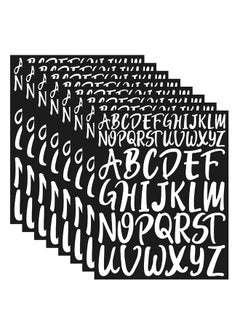 SAVITA 8 Sheets Capital Letter Stickers, 1 Inch 2 Inch Self Adhesive Uppercase Letters Stick On Letters Waterproof Vinyl Alphabet Stickers Decals for Crafts Scrapbook Poster Window Mailbox Car (White)  - Image 1