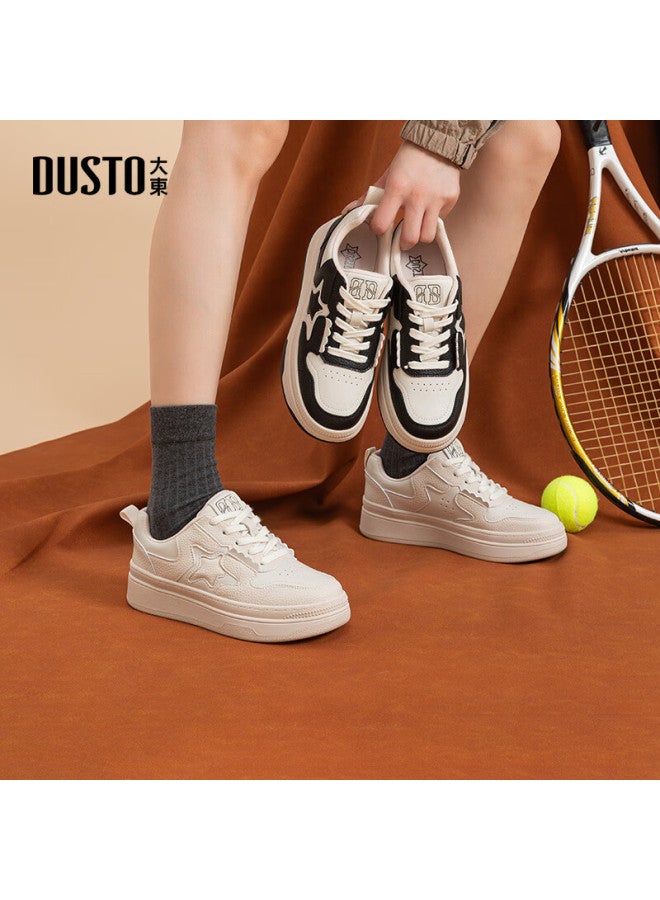 DUSTO Da Dong Women's Shoes Spring/autumn New Flat Mid-heel Round Toe Strap Structural Changes Q0400 - Image 1
