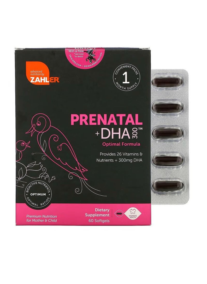 Zahler - Prenatal  DHA 300 Optimal Formula 60 Softgels - Image 1