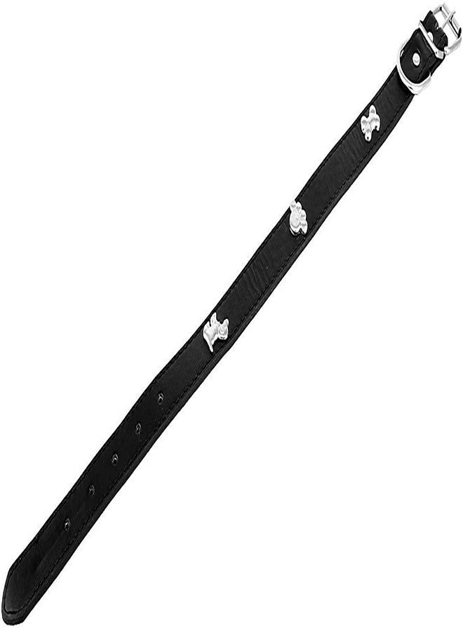 Gojira/ Pets Adjustable Dog Collar 0.9 inch with Metal Designer Stud (Black) - Image 4