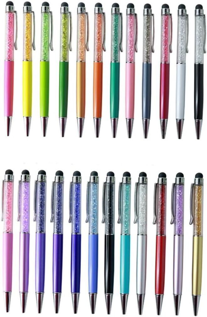 Silver Fine Point Retractable Stylus Pen for Touch Screen Tablets Phones - Image 1