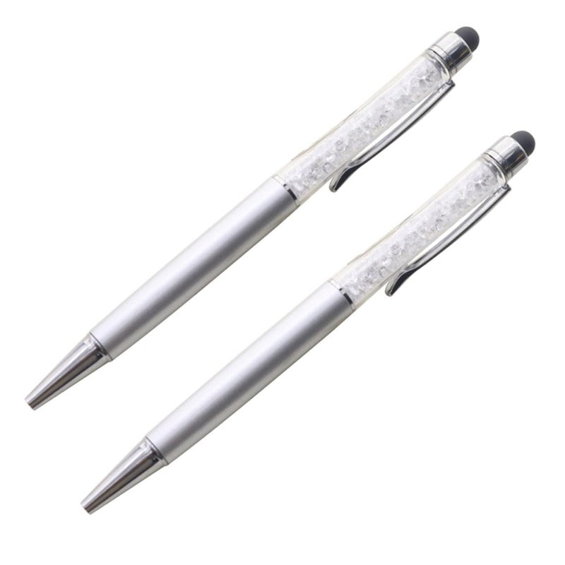 Silver Fine Point Retractable Stylus Pen for Touch Screen Tablets Phones - Image 5