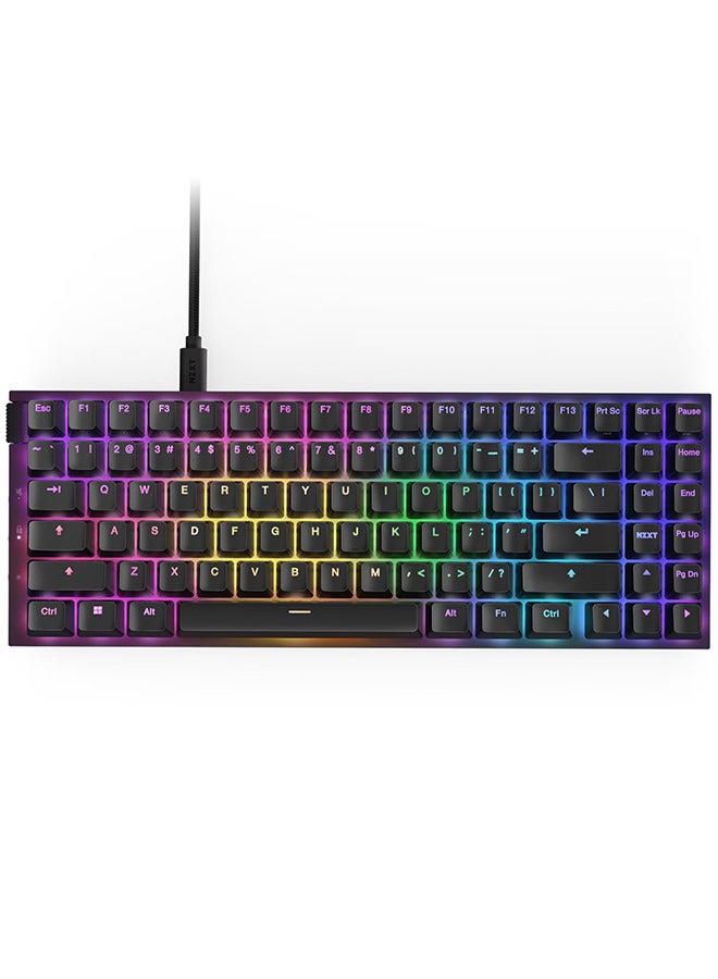 NZXT Function 2 Mini TKL Compact Tenkeyless Optical Gaming Keyboard - Black - Image 1