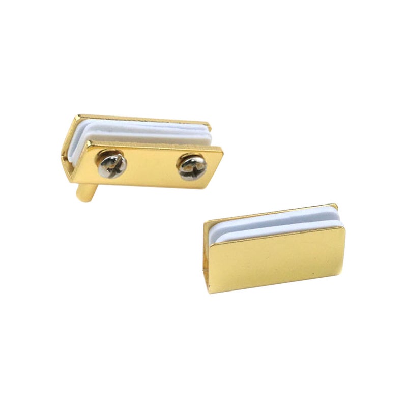 Pastlla Glass Door Pivot Hinge With Magnetic Catch And Clamp Set For Bathroom Showcase Cabinet Doors (Gold) - Image 5