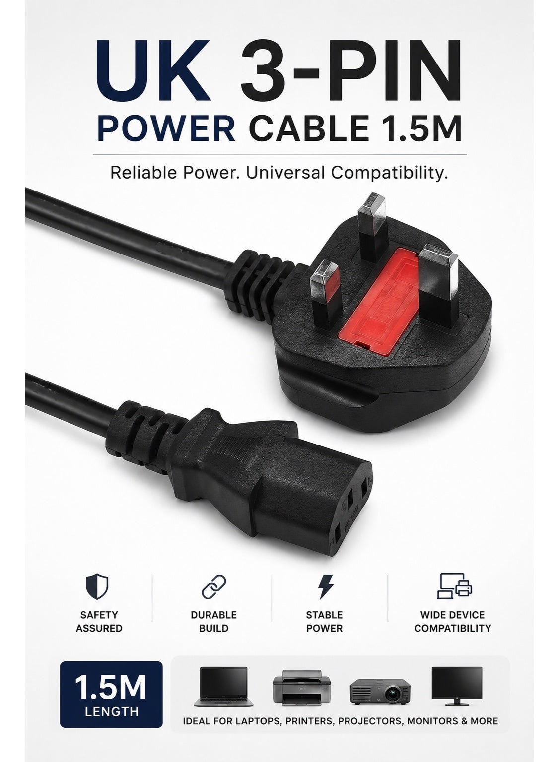 cableconv Cableconv Uk Power Cable 1 5 Meter Kettle Lead wired 1.5 M Z9CF71E912B91461192D8Z