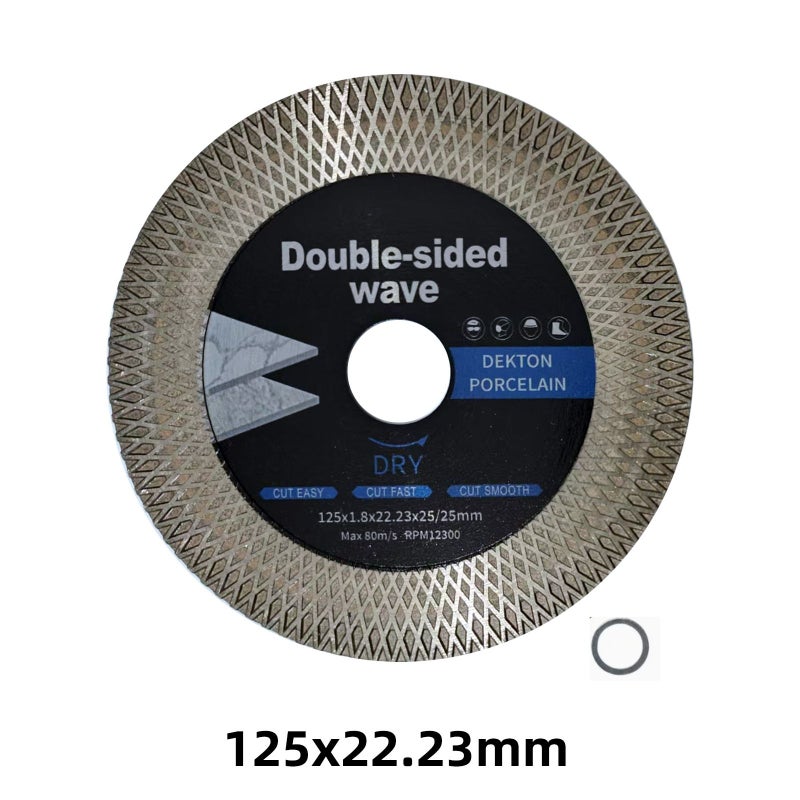 125mm قرص قطع مزدوج الجوانب بالماس للرخام والبلاط، دقة عالية، بناء فولاذي متين، قطعة واحدة LD-125 - Image 5