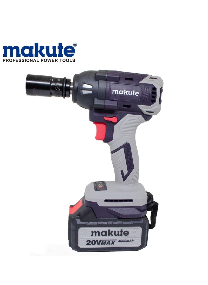 makute 27mm Cordless Impact Wrench With Two Batteries  - Image 1