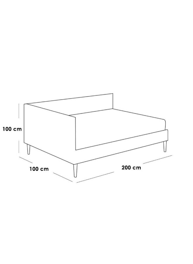 الهوم الهوم كنبة سرير 200x100x100 سم - أزرق  - Image 2